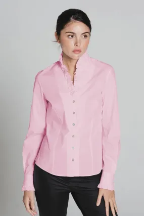 Bariloche Lucar Soft Pink Ruffle Neck Blouse