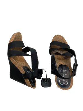 Black Sandals Heels Block Jessica Simpson, Size 8