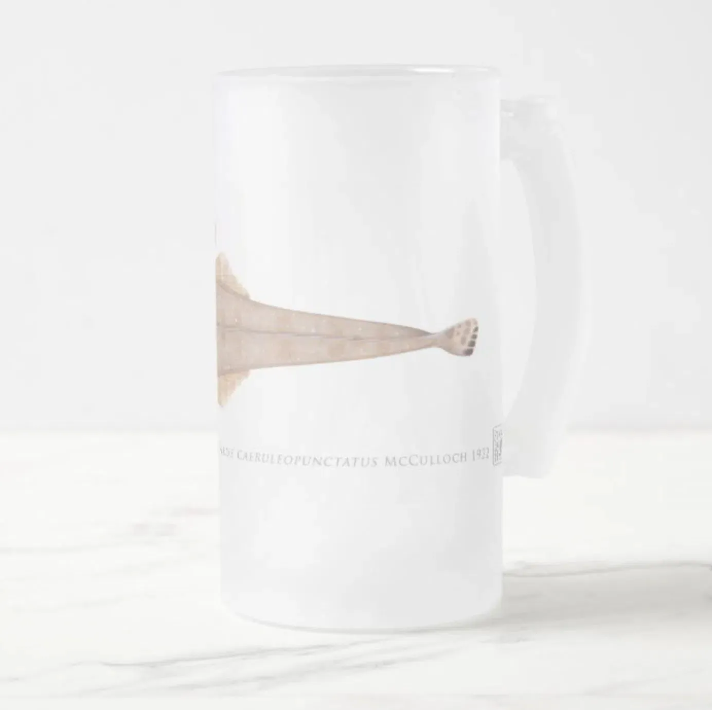 Bluespotted Flathead - Frosted Glass Stein