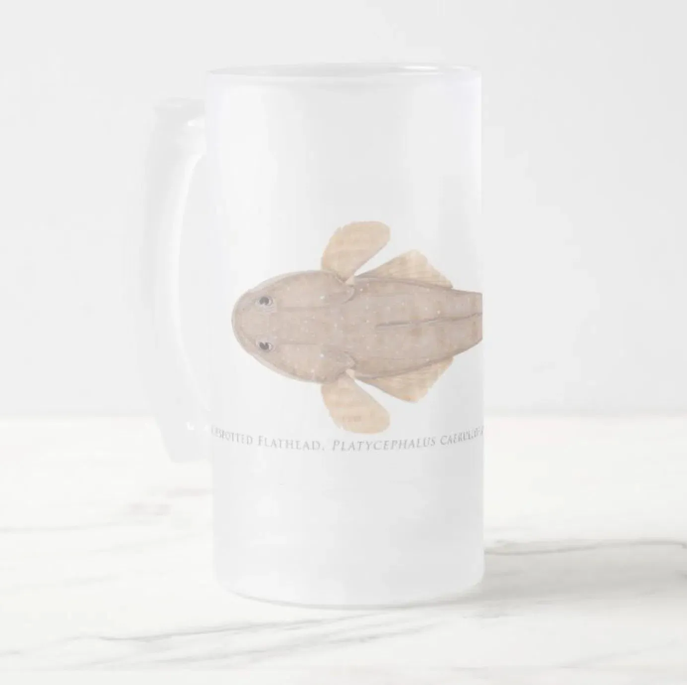 Bluespotted Flathead - Frosted Glass Stein