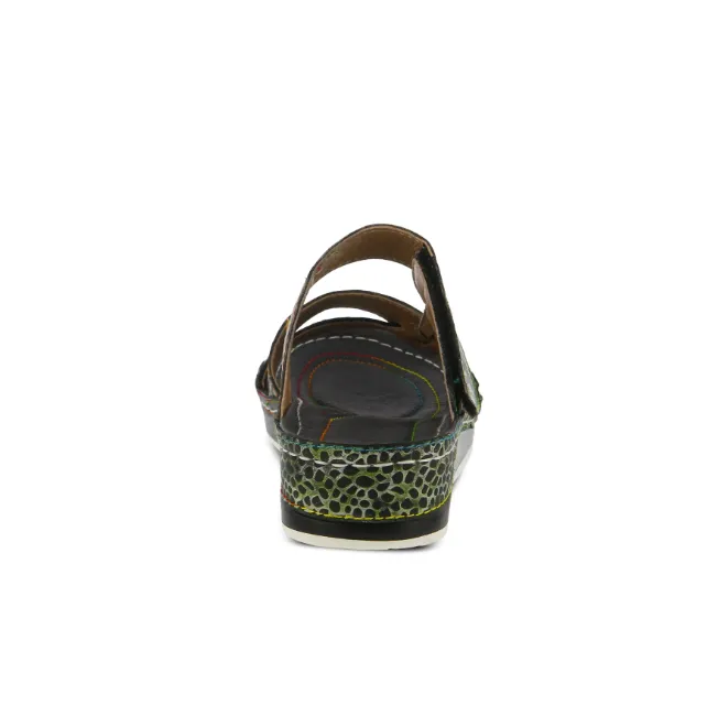 Caiman Slide Sandal in Black CLOSEOUTS