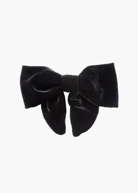 Celine Bow Barrette -- Black