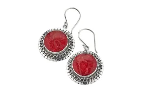 Corona Earrings- Coral