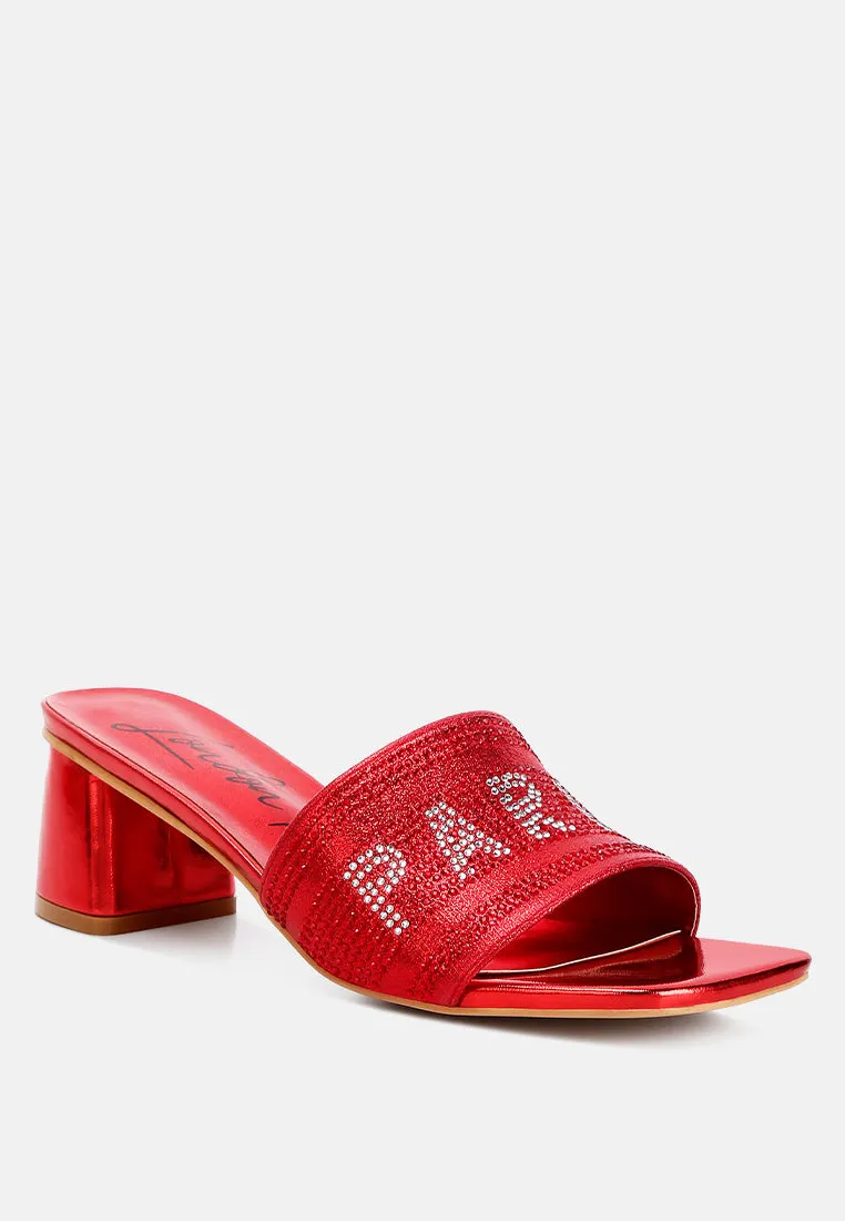 Diamante Embellished Paris Sandals By Ruw