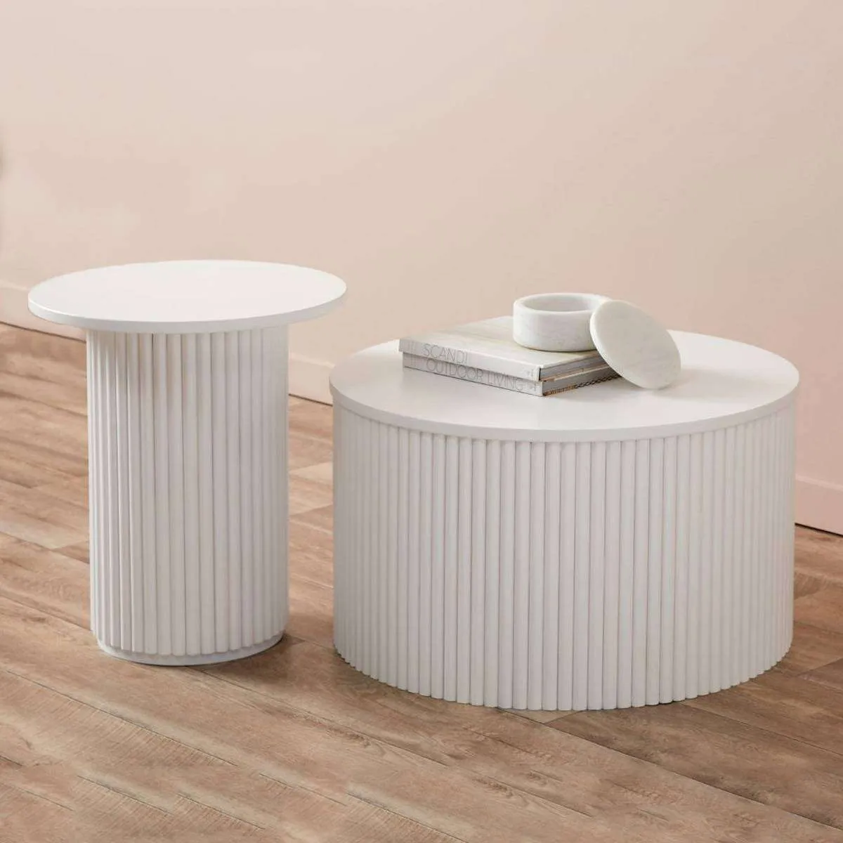 Eve Drum Coffee Table - White