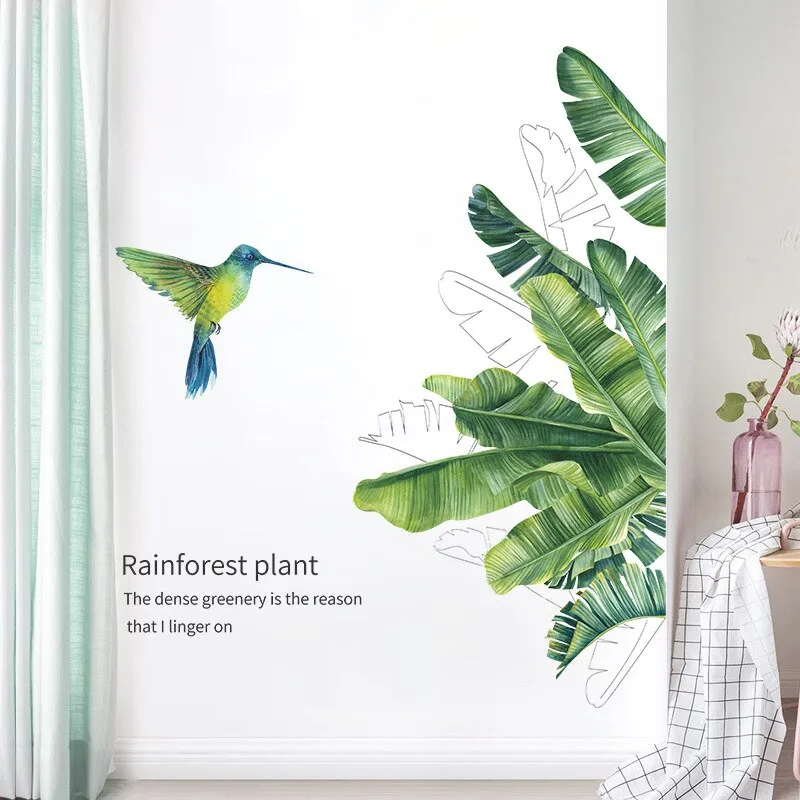 Flowers Bird Wall Stickers