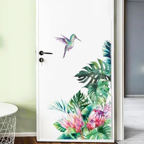 Flowers Bird Wall Stickers