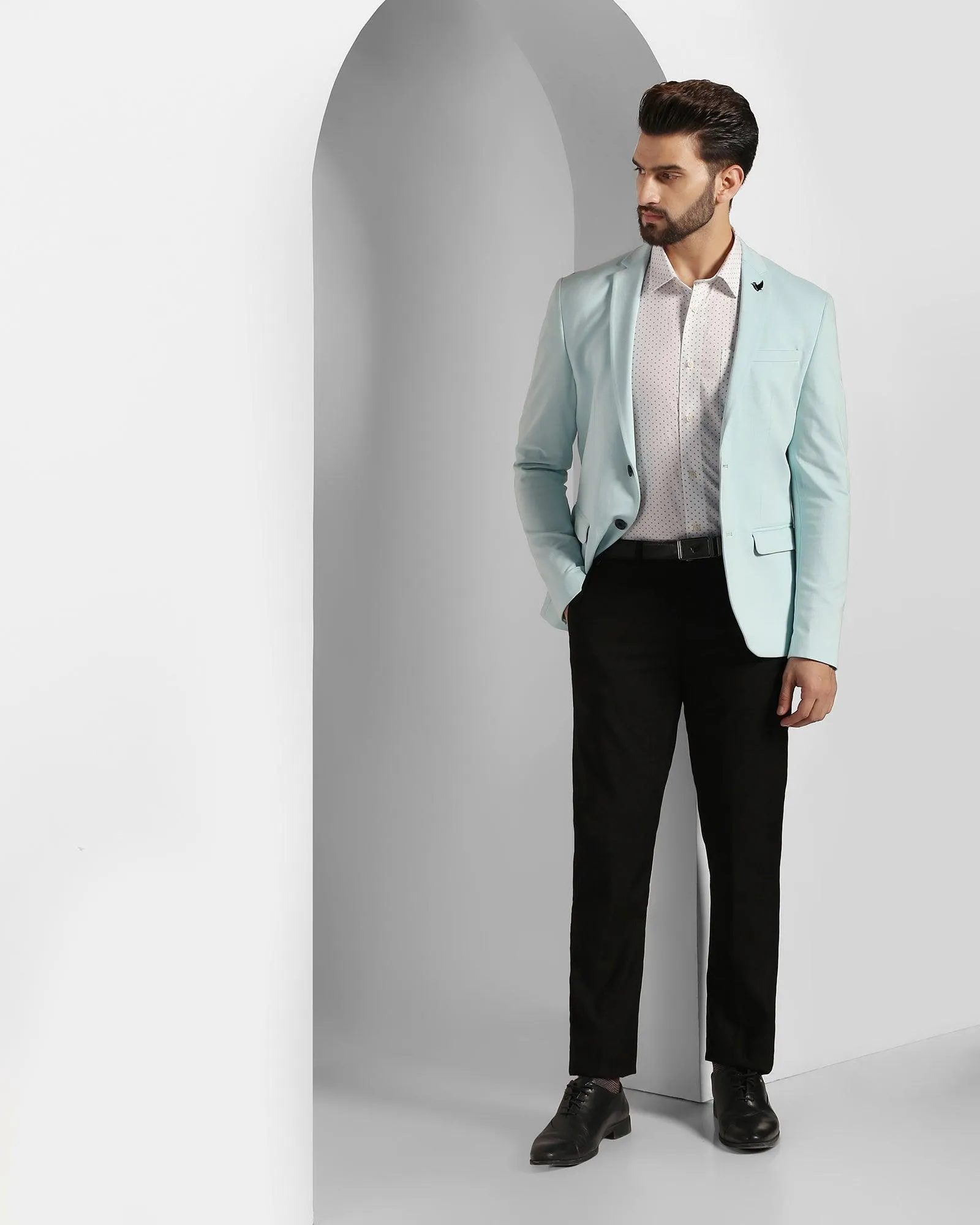 Formal Aqua Textured Blazer - Magnus