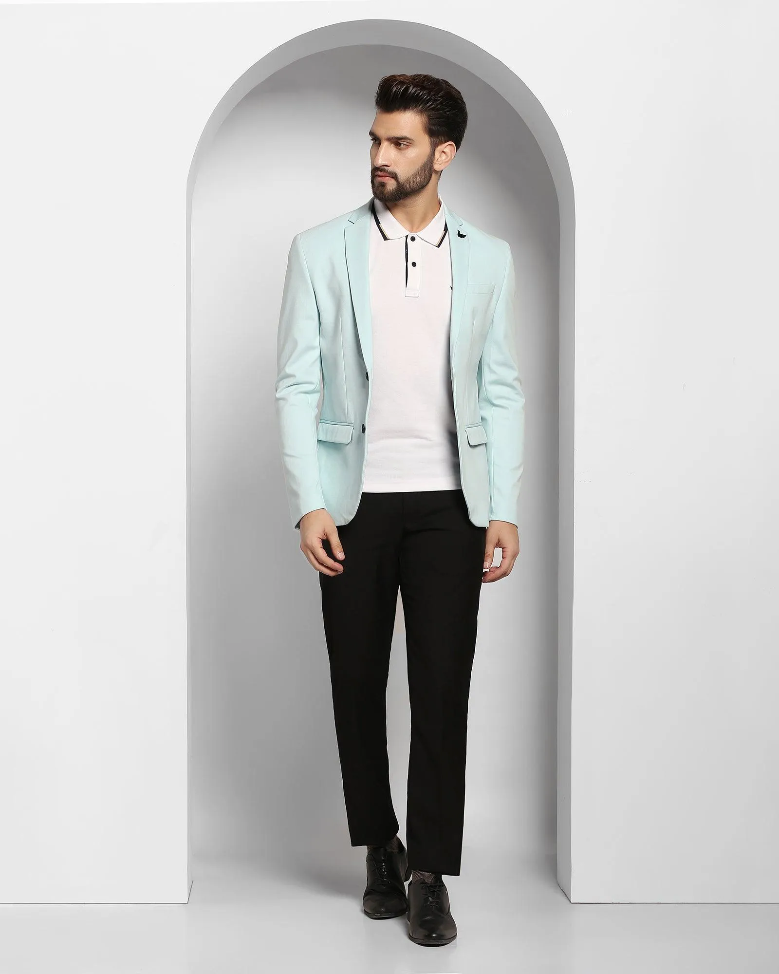 Formal Aqua Textured Blazer - Magnus