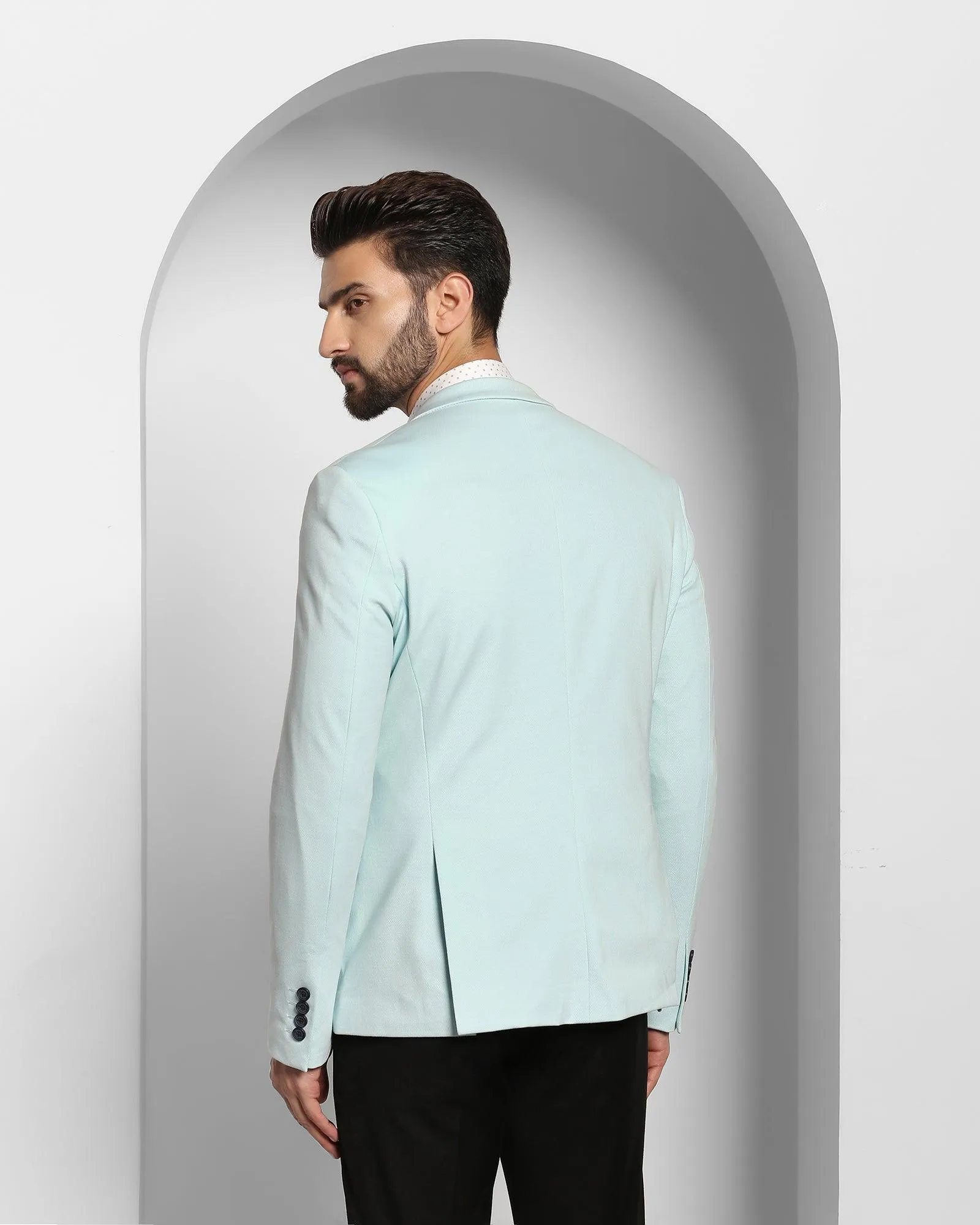 Formal Aqua Textured Blazer - Magnus