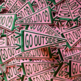 Go Outside Pennant Flag Patch