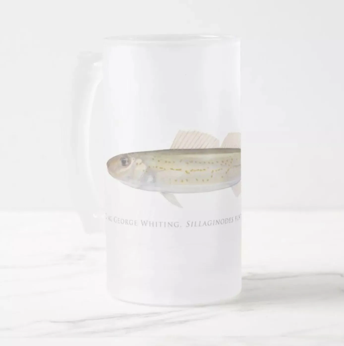 King George Whiting - Frosted Glass Stein