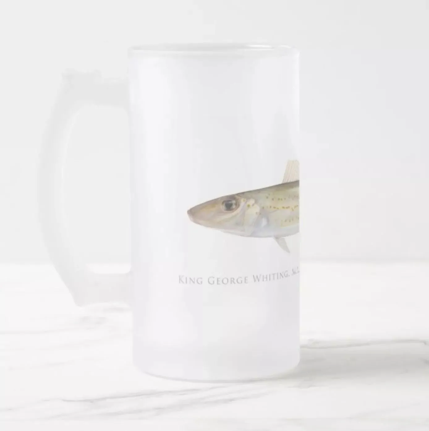 King George Whiting - Frosted Glass Stein