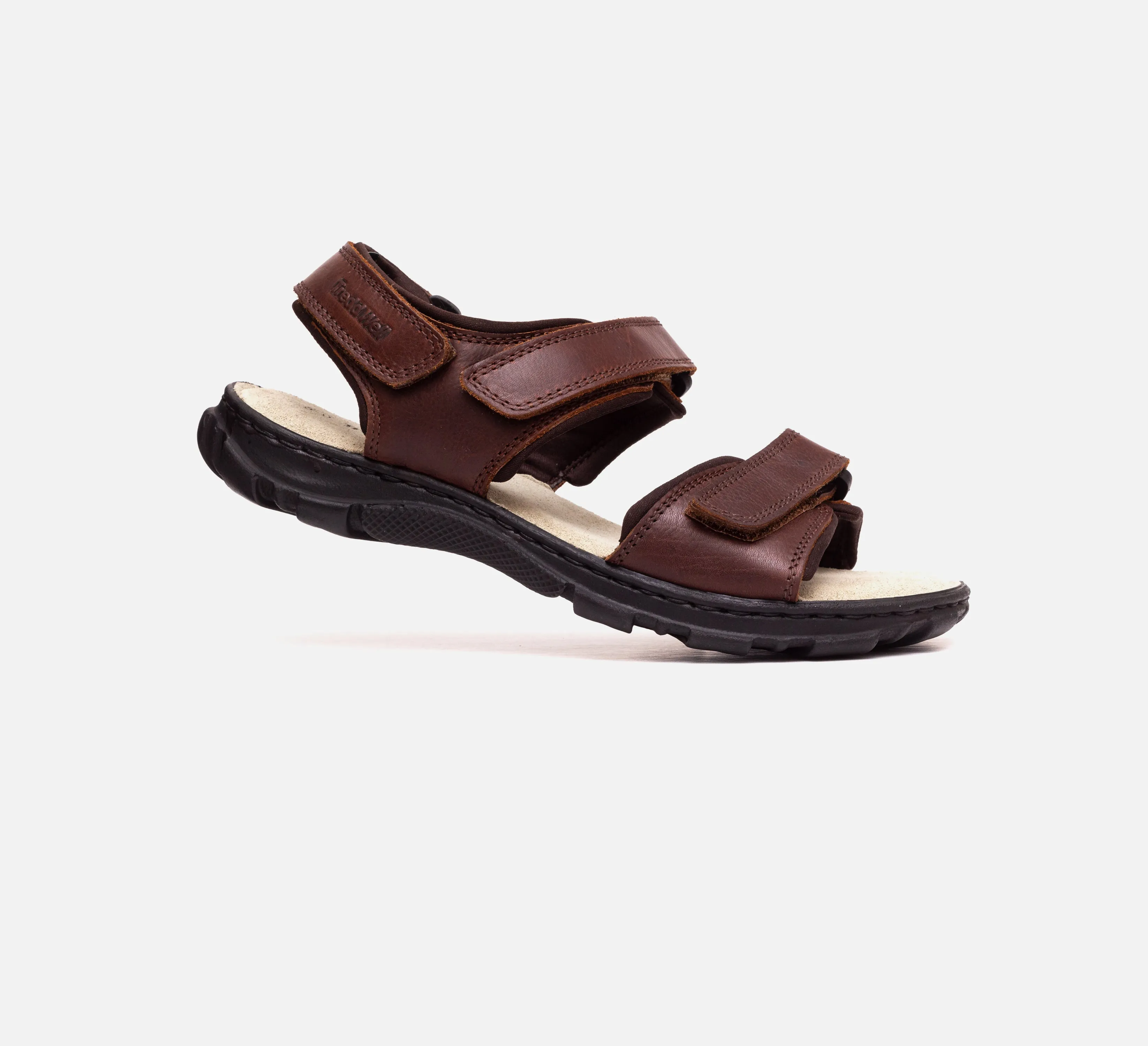 Mens Wide Fit James Leather Sandals by Tredd Well