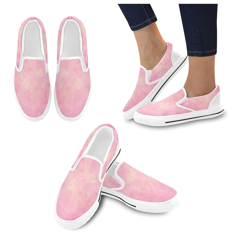 Pink Sky Slip-on Canvas Women's Shoes