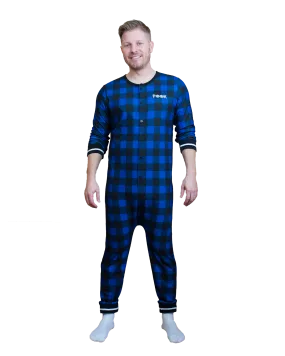 Pook (Blue Plaid) Union Suit