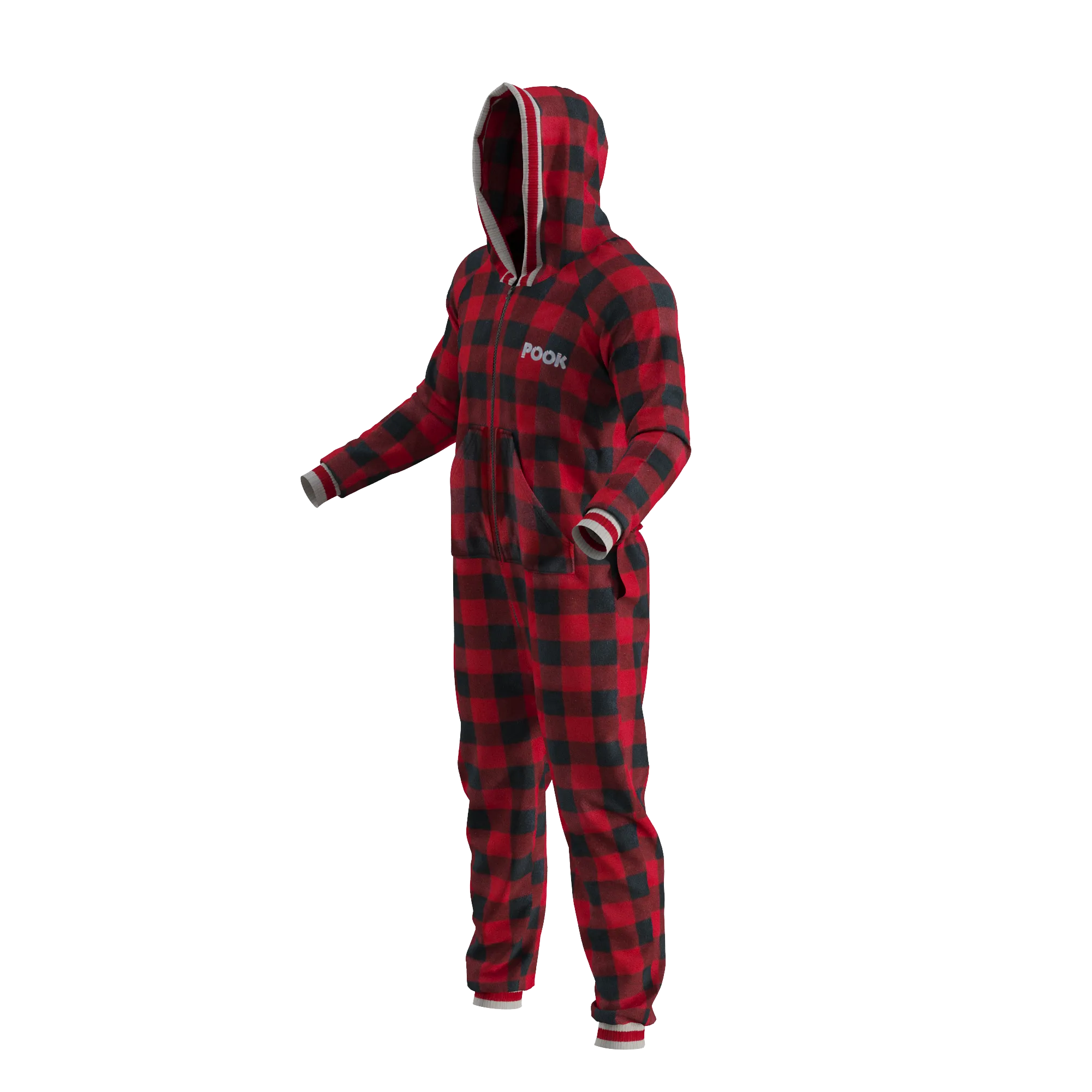 Pook Onesie - Red (Adult Unisex)