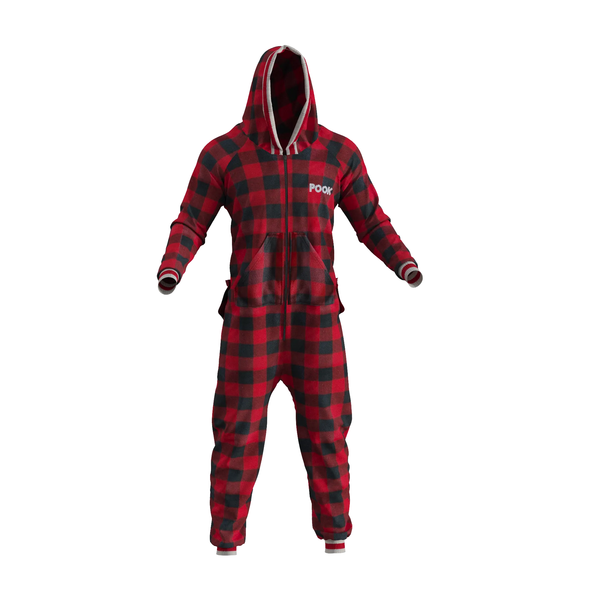 Pook Onesie - Red (Adult Unisex)