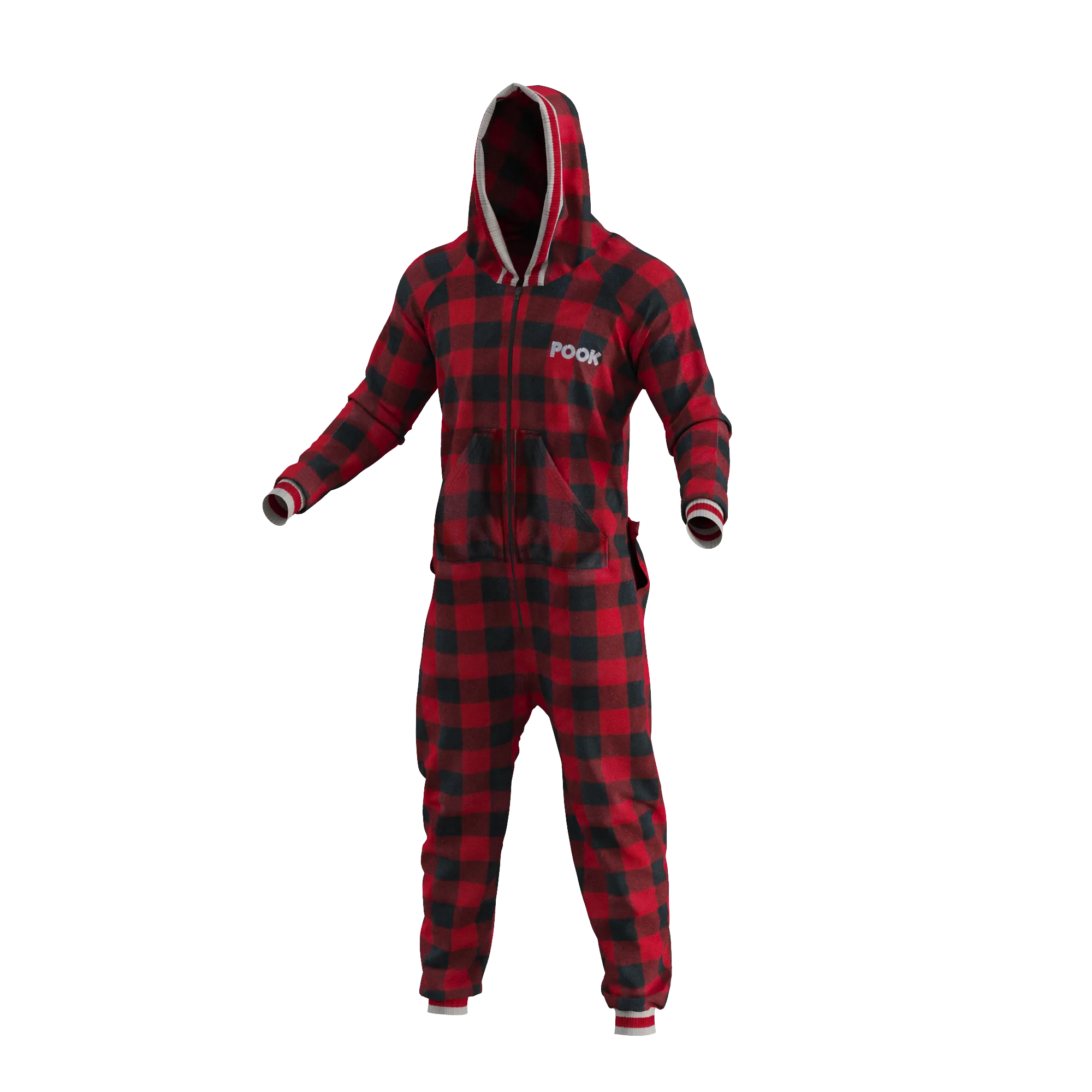 Pook Onesie - Red (Adult Unisex)