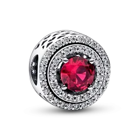 Red Sparkling Levelled Round Charm 792418C01