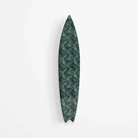 Retro Palm Leaves on Dark Acrylic Surfboard Wall Art