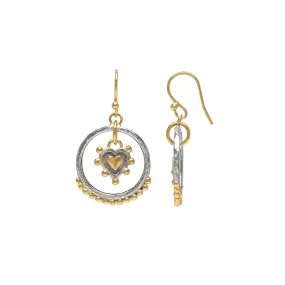 Sacred Heart Circle Earrings