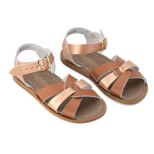 Salt Water Sandals Original Mash-Up - Rose Gold/Tan