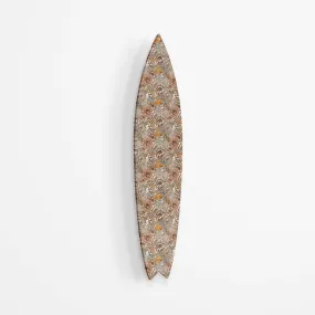 Vintage Peonies and Leaves Acrylic Surfboard Wall Art