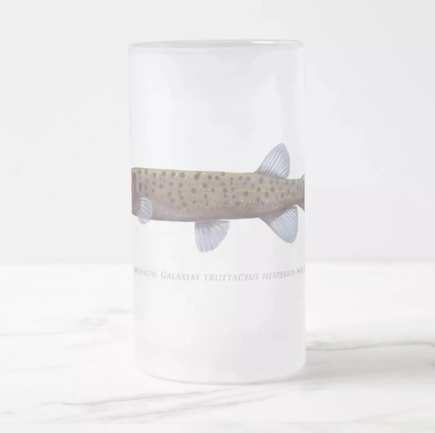 Western Trout Minnow - Frosted Glass Stein