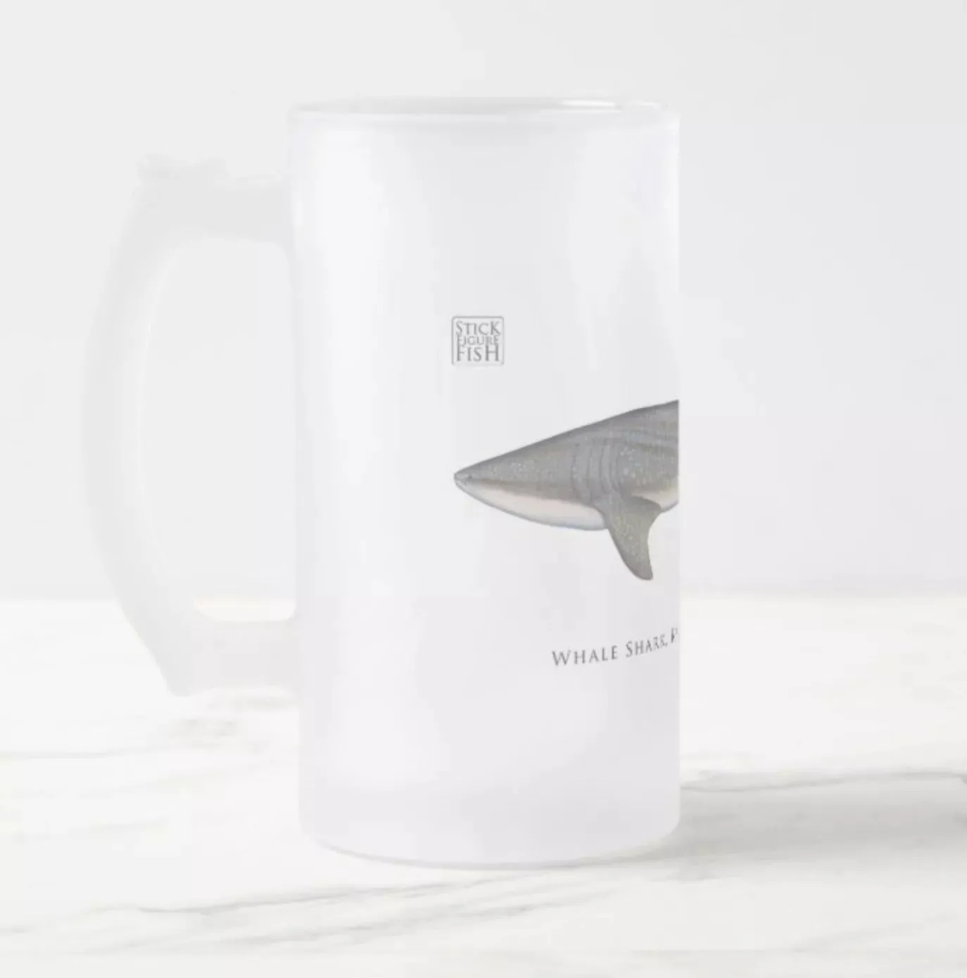 Whale Shark - Frosted Glass Stein